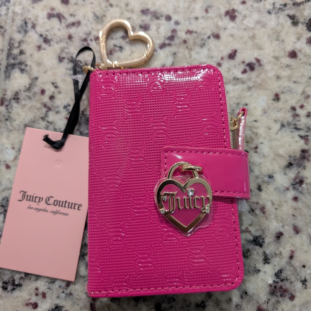 Juicy Couture Pink Wallet with Heart Charm